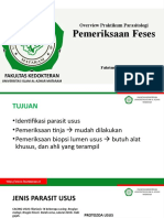 Pemeriksaan Feses: Overview Praktikum Parasitologi