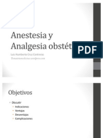Anestesia y Analgesia Obstc3a9trica