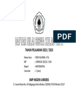 Cover Daftar Nilai MTK