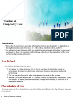 Introduction To Law On Tourism and Hospitality