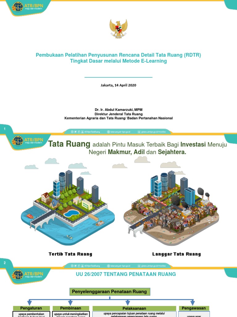 Pembukaan RDTR Dasar DJTR E-Learning 140420 | PDF
