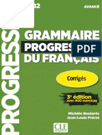 Grammaire Avance Corriges