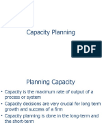Planning for Optimal Production Capacity