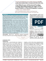A Study To Assess The Effectiveness of Structured Teaching Programme On Knowledge Regarding Dangerous Signs of New Born Among The Postnatal Mothers at Selected Hospitals, Lucknow