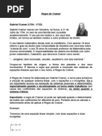 Regra de Cramer