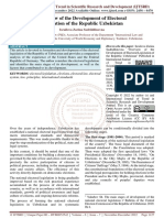 Overview of The Development of Electoral Legislation of The Republic Uzbekistan