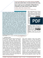 Instructional Resources and Access To Inclusive Education in Public Primary Schools in Trans Nzoia County, Kenya