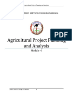 Agricultural Project Planning Module-I