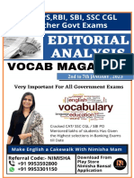 WEEKLY EDITORIAL VOCABULARY MAGAZINE BY NIMISHA MAM 2nd To 7th JANUARY