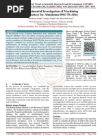 Experimental Investigation of Machining Parameters For Aluminum 6061 T6 Alloy