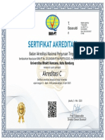 Sertifikat Akreditasi Ubk - Sekretariat Bhakti Kencana University