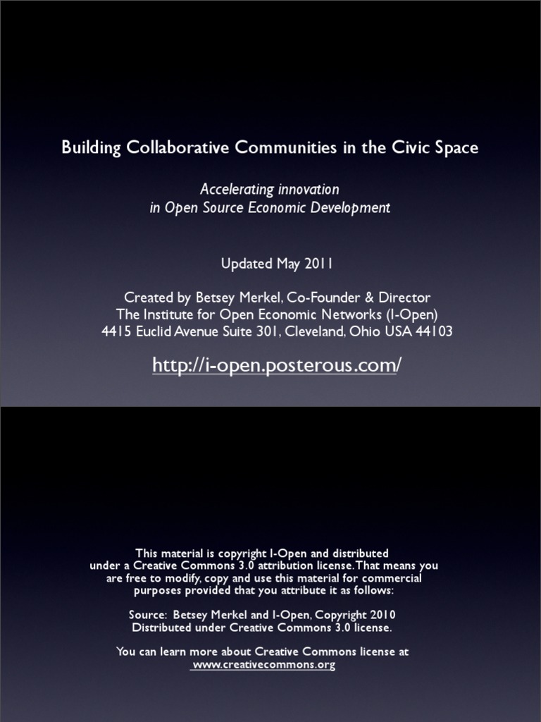 Building Community in The Civic Space 2011 | PDF | Collaboration ...