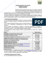 Concurso Câmara Lages SC Edital 01/2022