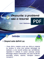 Gestiunea Deșeurilor - Curs 1