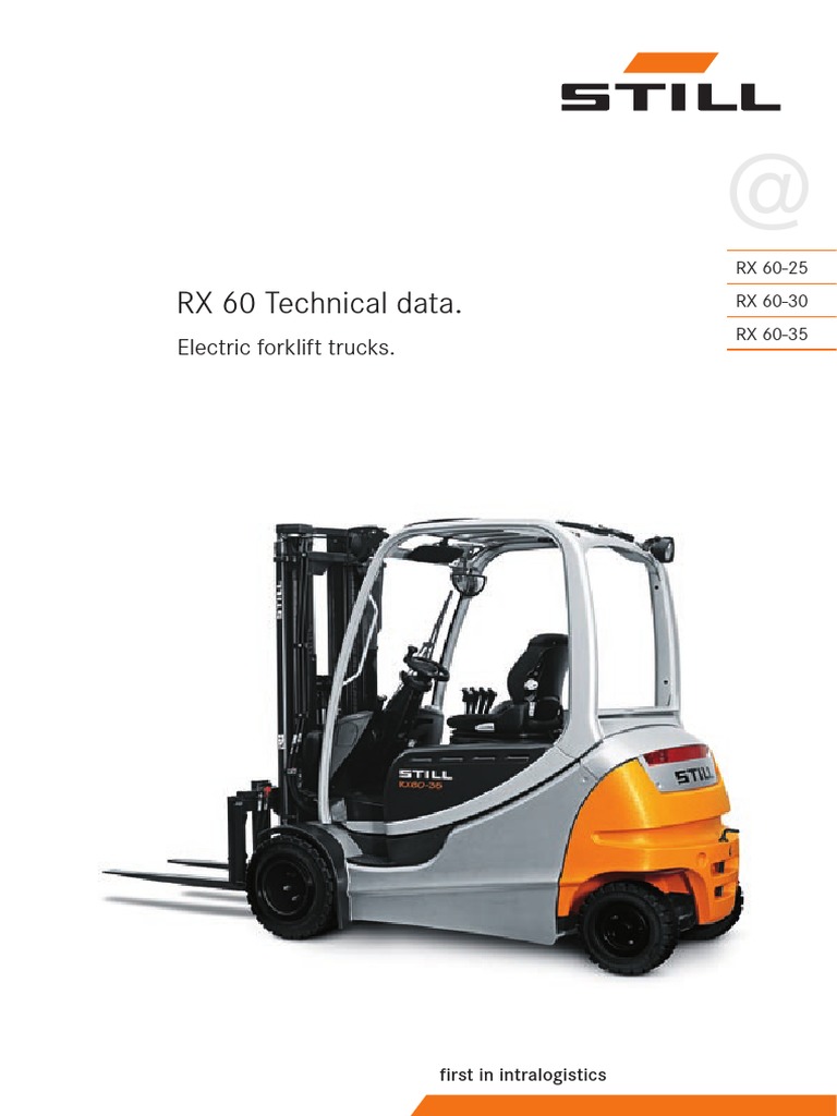 STILL RX 60 Electric Forklift Specs | PDF | Truck | Forklift