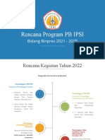 Rencana Program PB IPSI Bidang Binpres 2021 - 2025