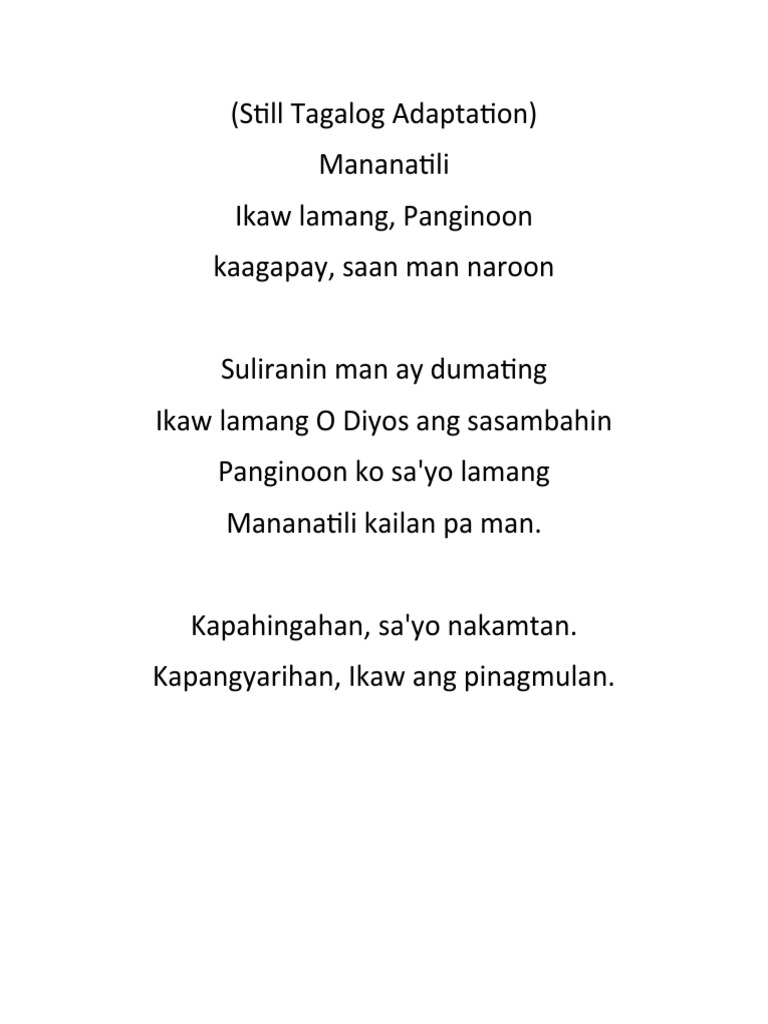 Still Tagalog Adaptation PDF
