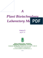 A Plant Biotechnology Laboratory Manual