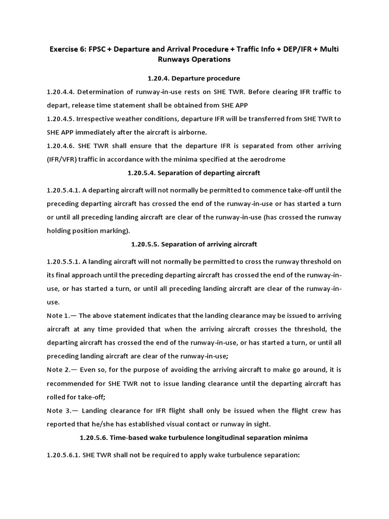 Exercise 6 PDF Instrument Flight Rules Visual Flight Rules