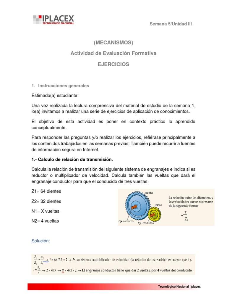 Mecanismos Pdf Engranaje Vehículos
