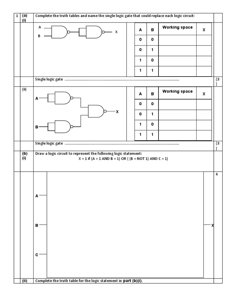 Logic Gates Practice Questions | PDF | Logic Gate | Electronic Design