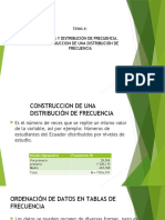 UNIDAD # 1. TEMA 4. Tablas y Distribución de Frecuencias