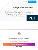 Page Not Found - Instagram