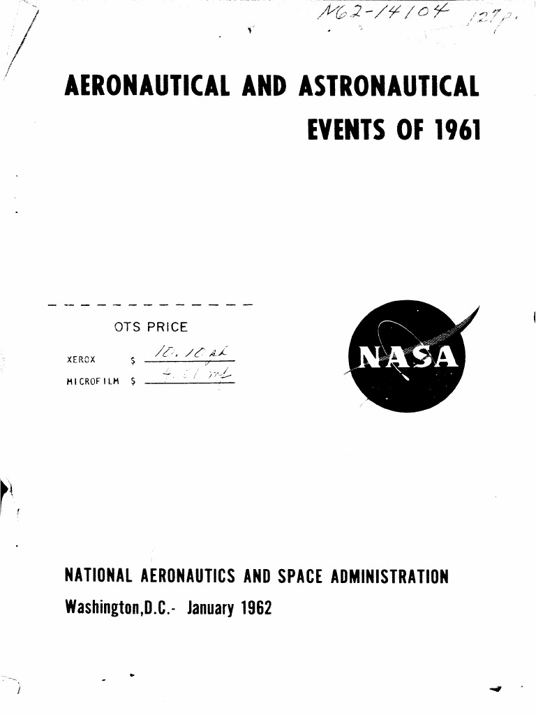 1961 NASA Space Exploration Chronicle | PDF | Project Mercury | Nasa