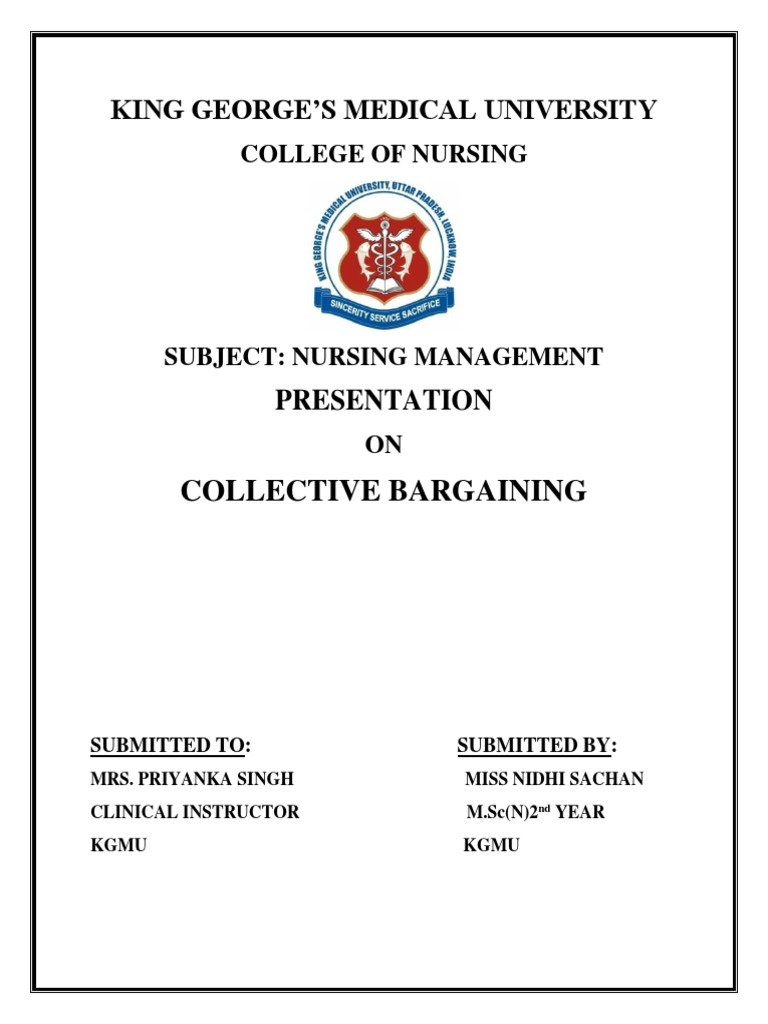 Collective Bargaining Pdf Collective Bargaining Employment