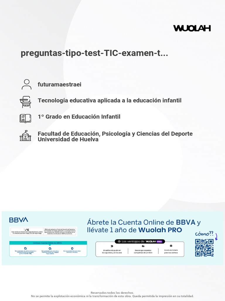 Preguntas Tipo Test Sobre Tic Pdf Tecnología De Información Y