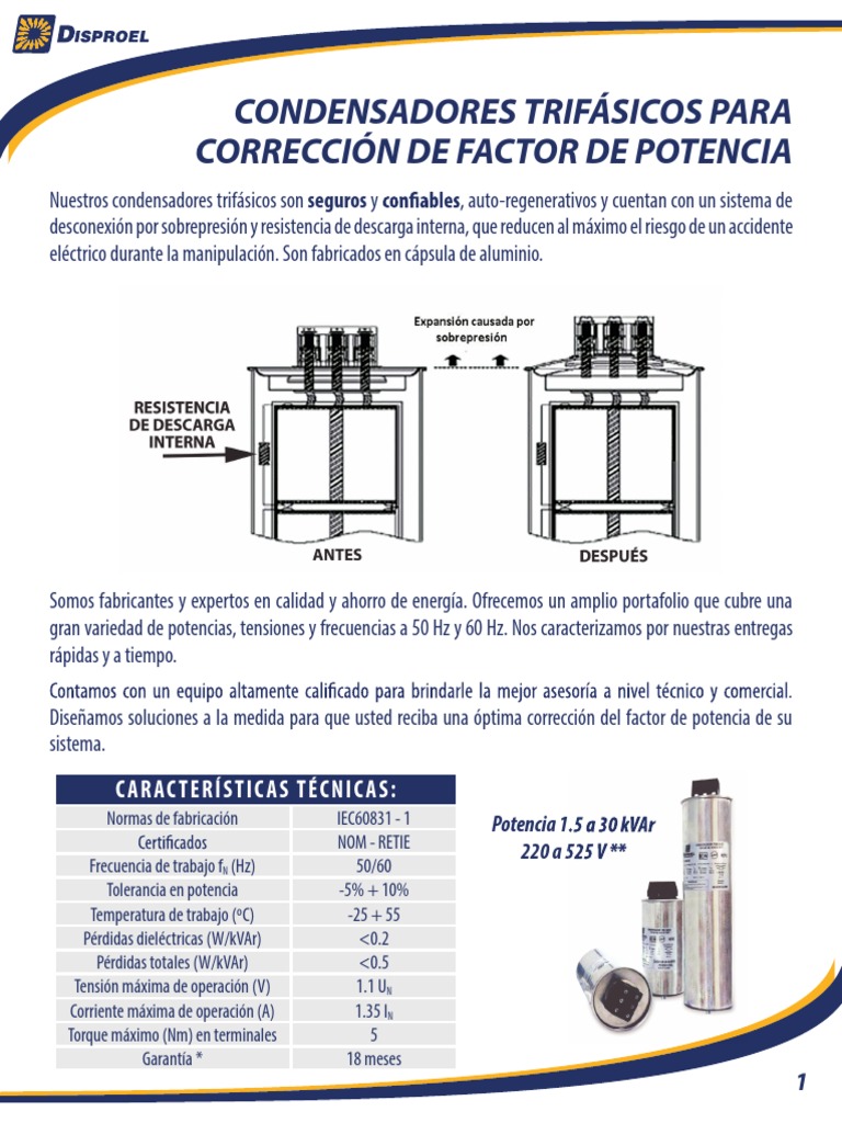 Disproel Condensadores | PDF
