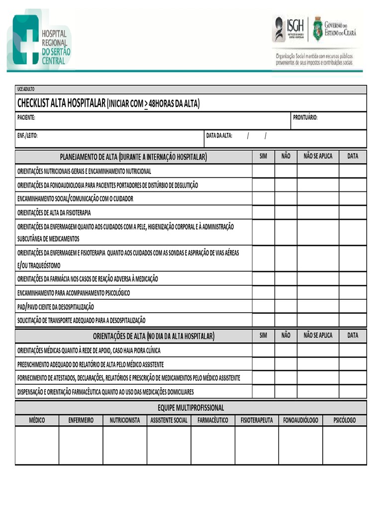 Alta Hospitalar | PDF