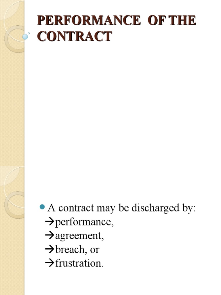 Substantial Performance in Contracts | PDF | Landlord | Leasehold Estate