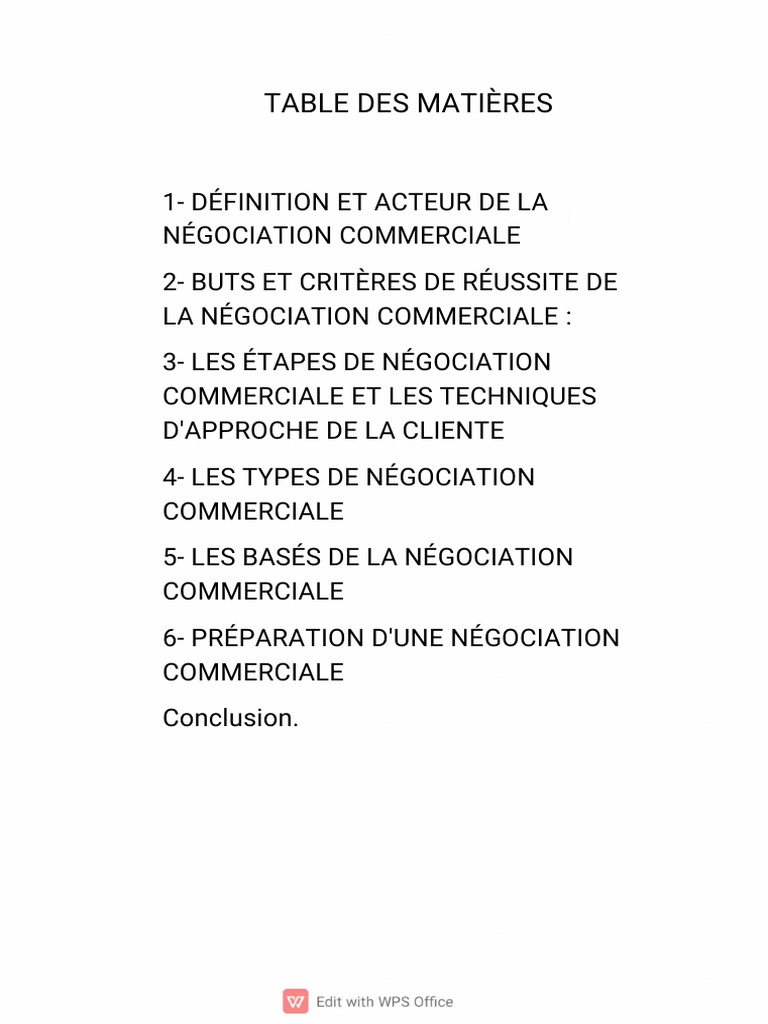 La Negociation Commerciale en Général | PDF | Negotiation | Bargaining