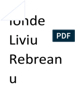 Ionde Liviu Rebrean U