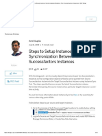 Steps To Setup Instance Synchronization Between Two Successfactors Instances - SAP Blogs
