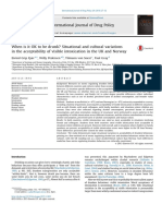 When Is It OK To Be Drunk Situational and Cultural Variations in The Acceptability of Visible Intoxication in The UK and Norway.