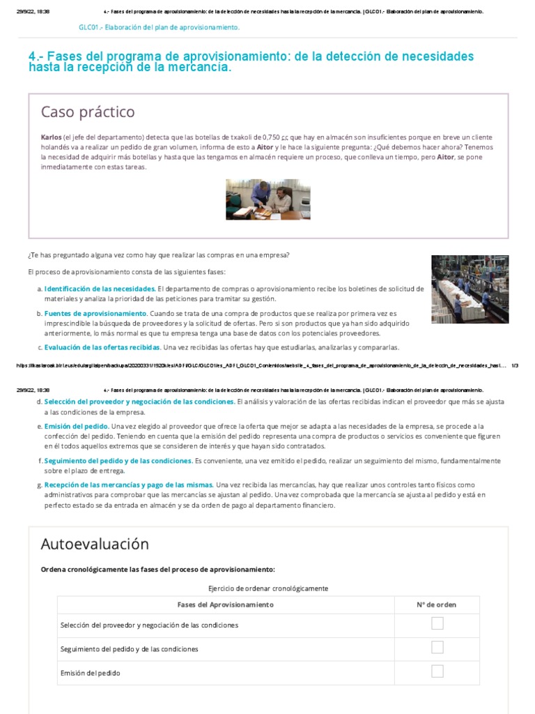 Fases del Programa de Aprovisionamiento | PDF | Obtención | Business