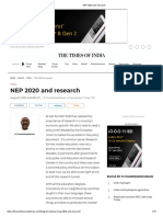 NEP 2020 and Research