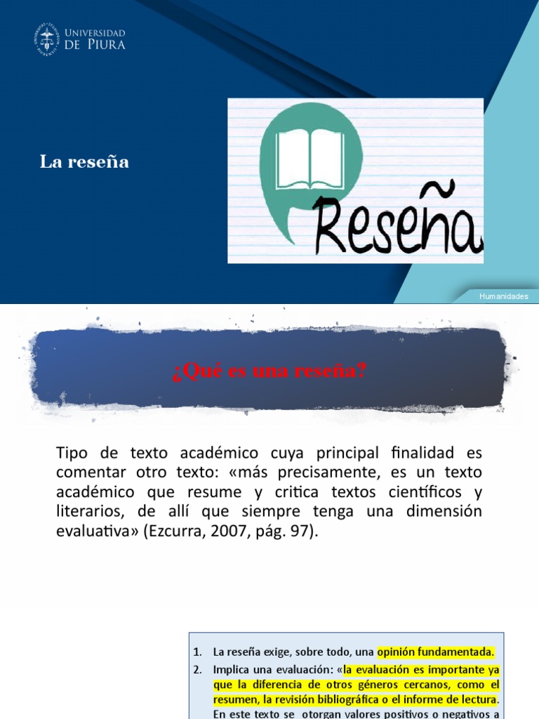 La Reseña 2 | PDF | Lengua española | Evaluación