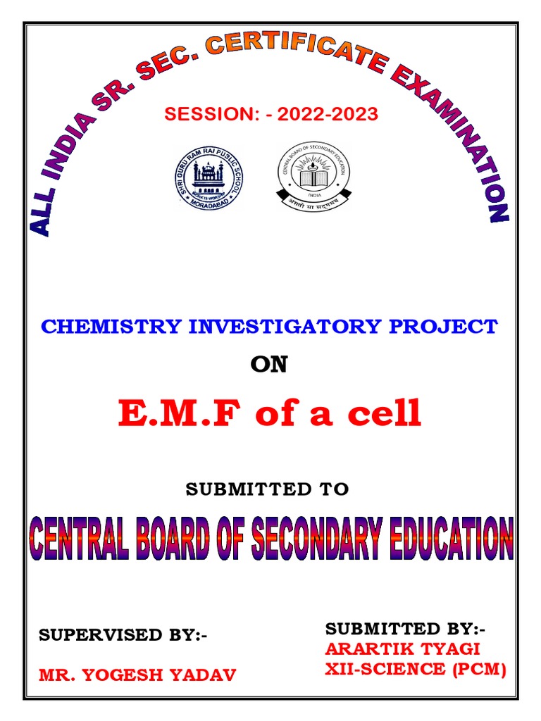 EMF Variation in Daniel Cell Study | PDF | Applied And ...