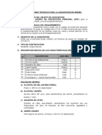 Modelo de Especificaciones Técnicas para La Adquisición de Bienes