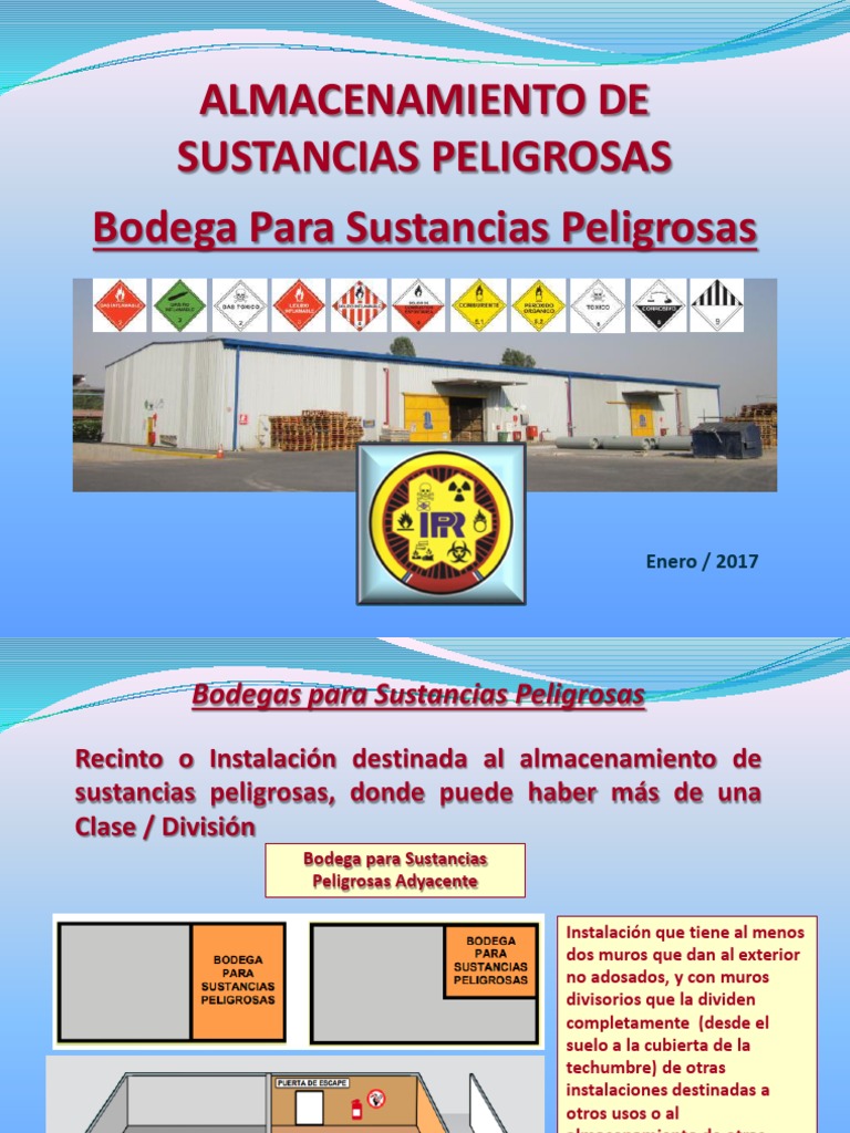 Bodega para Almacenamiento de Sustancias Peligrosas | PDF | Agua | Aerosol