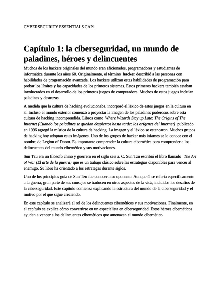Cybersecurity essentials cap1 descargar gratis pdf comunicaci n