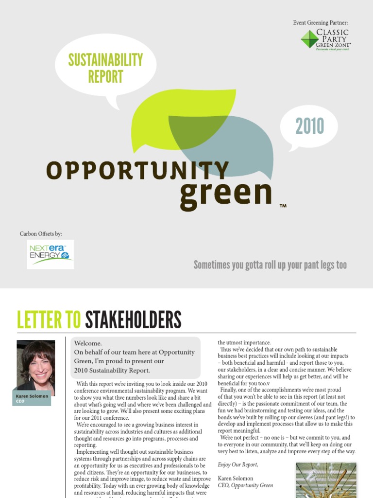 2010 Sustainability Report Overview | PDF | Greenhouse Gas | Carbon ...