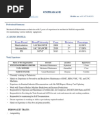 Omprakash: Exam Passed Board/University Years Division Percentage