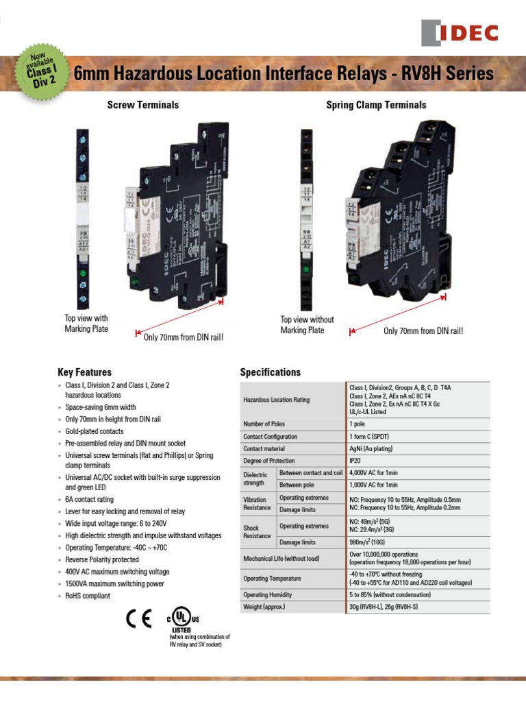 Relays IDEC PDF Relay Inductor