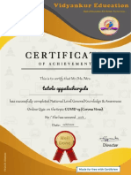 Certificate For Tatolu Appalacharyulu For - National Level Quiz Series ...