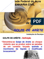 UNIDADE 4.3 - Hidráulica 2019 - Instalações de Recalque Parte 3 - GOLPE DE ARÍETE