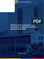 Informe de Evolución de La Economica Ecuatoriana